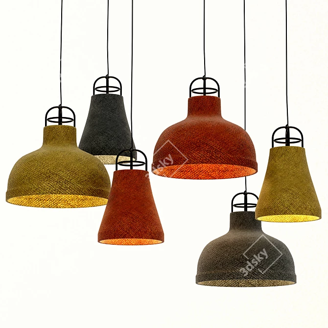 Modern Sarn Pendant Illuminator 3D model image 1