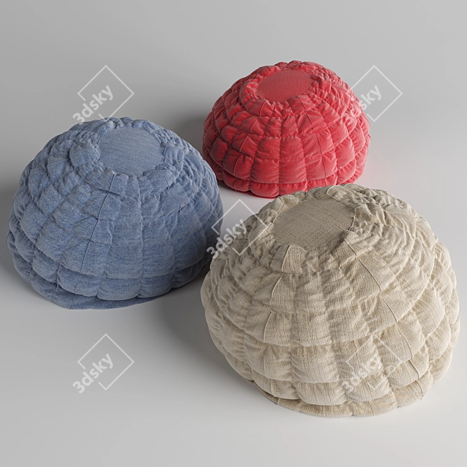 Comfy Lounge Bag Chair - 3 Color Options 3D model image 1