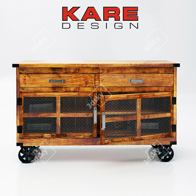 Rustic Pine Off-Road Chest 3D model image 1