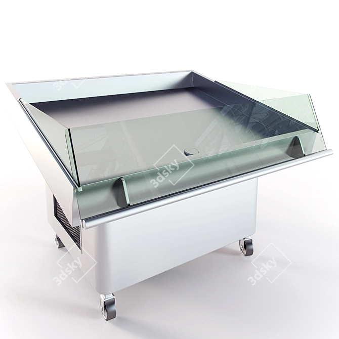 Fish Cooling Table: Freshness and Efficiency 3D model image 1