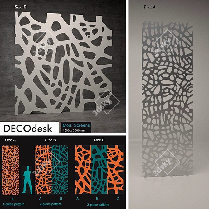 Unique Architectural Lattices - DECOdesk Model Screens 3D model image 1