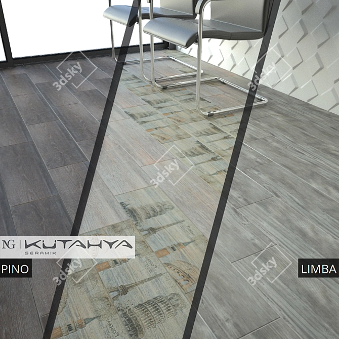 PINO & LIMBA Ceramic Floor Tiles 3D model image 2