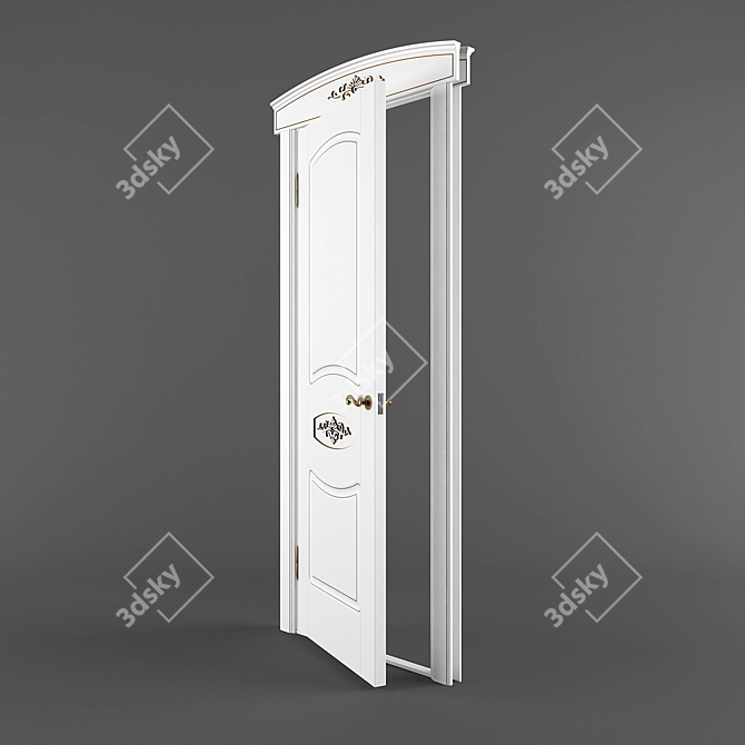 Elegant MDF Door - K-25GB 3D model image 2