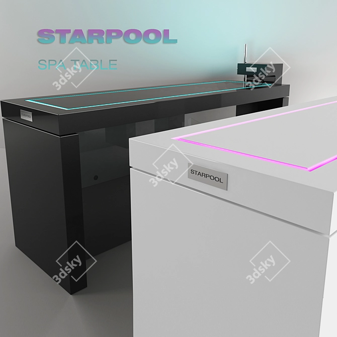 Luxury Foldable Spa Table 3D model image 3