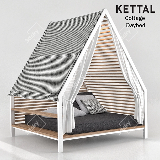 Cozy Retreat: Kettal Cottage Daybed 3D model image 1
