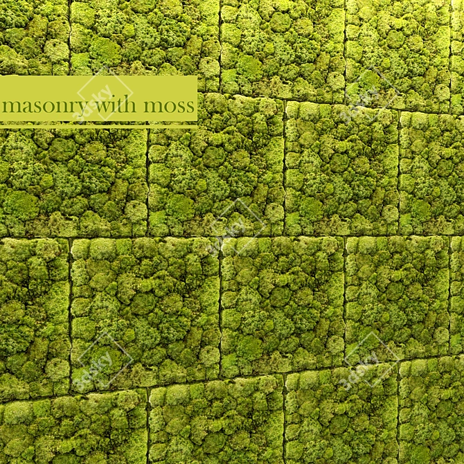 Everlasting Greens: Stone & Moss 3D model image 1