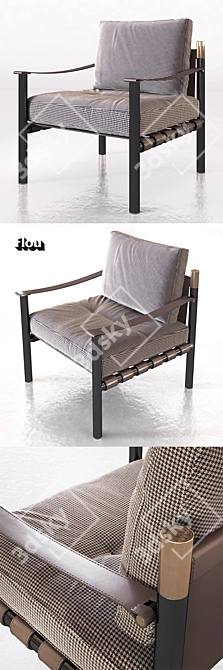 Elegant Flou Iko Armchair 3D model image 1