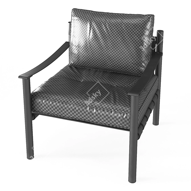 Elegant Flou Iko Armchair 3D model image 3