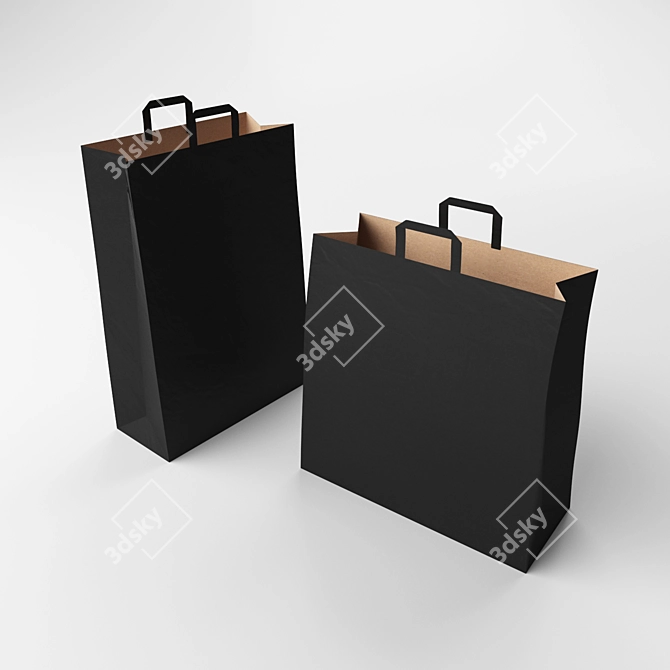 3D Paper Bags Model - High-Quality 3D model image 1