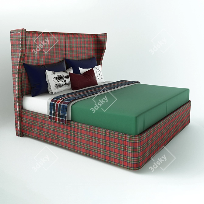Homemotions "Lord" Bed: Luxurious and Stylish 3D model image 1