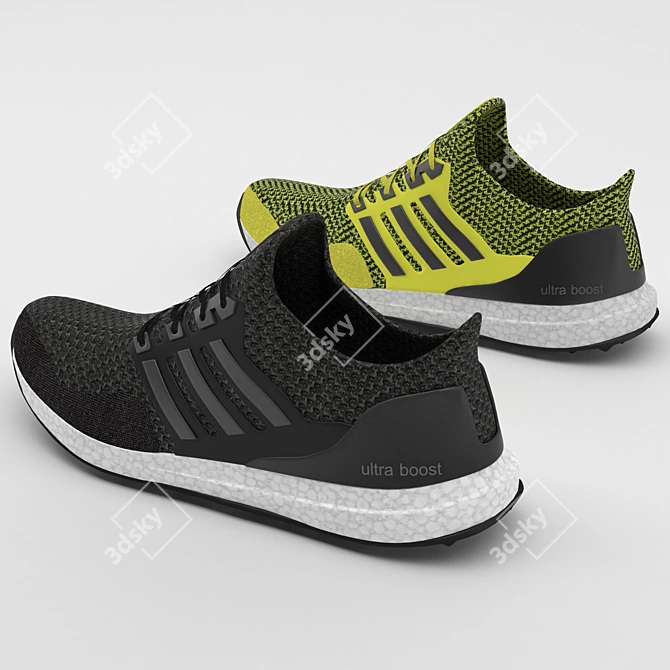 Speed through with adidas Ultra Boost 3D model image 3