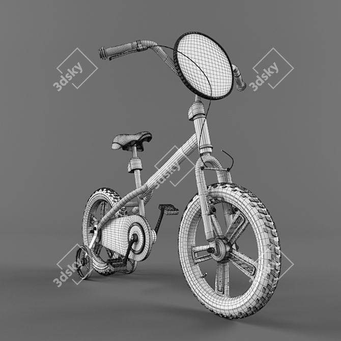 Vibrant Kids Bicycle: Vray & Fbx Max2014 (52x73x97.5 cm) 3D model image 3