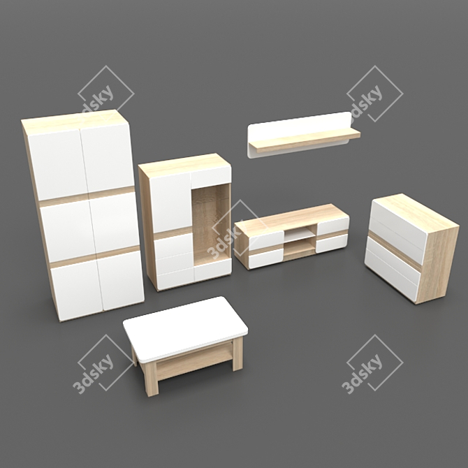 Timeless Home Furniture Set 3D model image 1