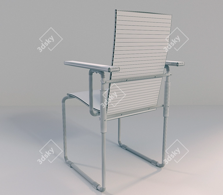 Iconic Armchair by Rietveld 3D model image 3