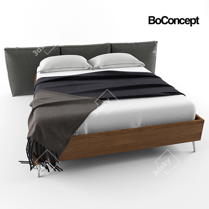 Modern Boconcept Bed 3D model image 1