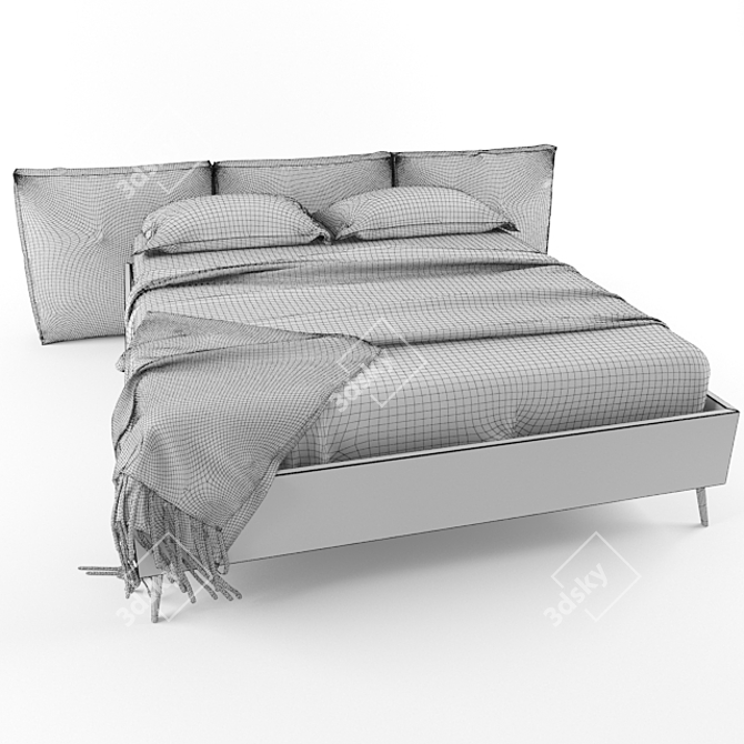 Modern Boconcept Bed 3D model image 3