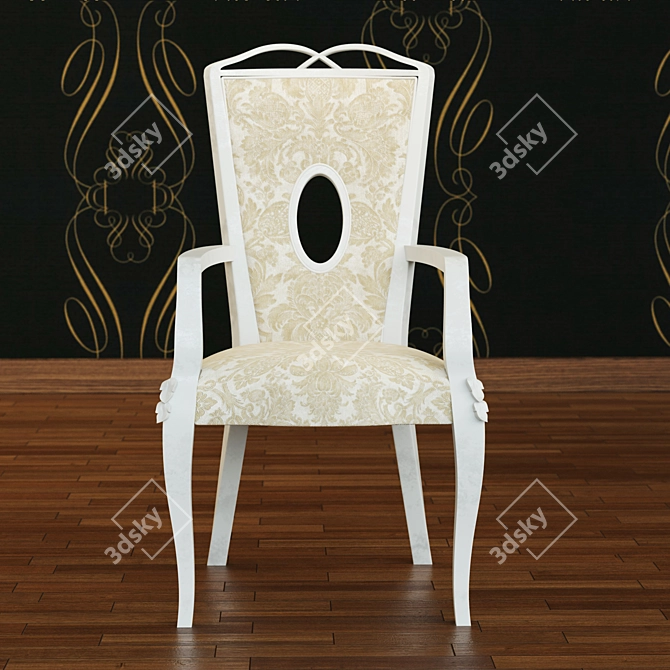 Vintage Italian Stilema Table & Chair 3D model image 2