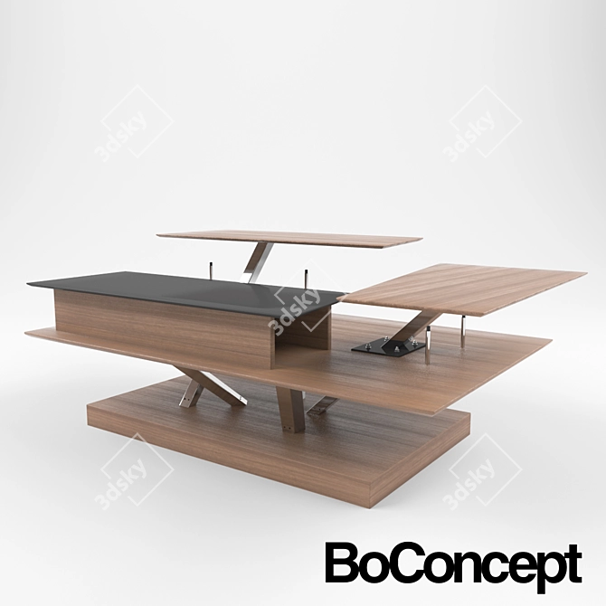 Modern Scandinavian Coffee Table 3D model image 1