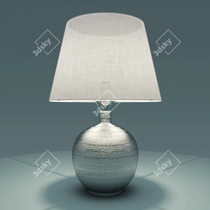 Elegant Silver Table Lamp 3D model image 1