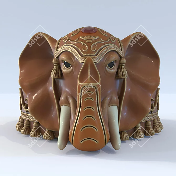 Elephant Ashtray: Stylish & Durable 3D model image 2