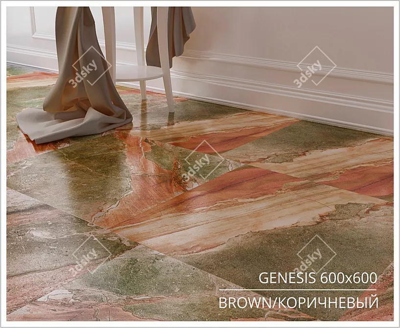 KERRANOVA Slate Floor Tiles 3D model image 1