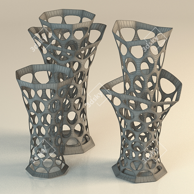 Hole-in-One Decorative Vase 3D model image 2