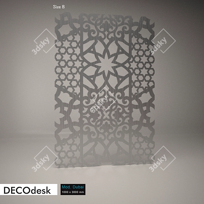 Dubai Architectural Lattice Panels 3D model image 2