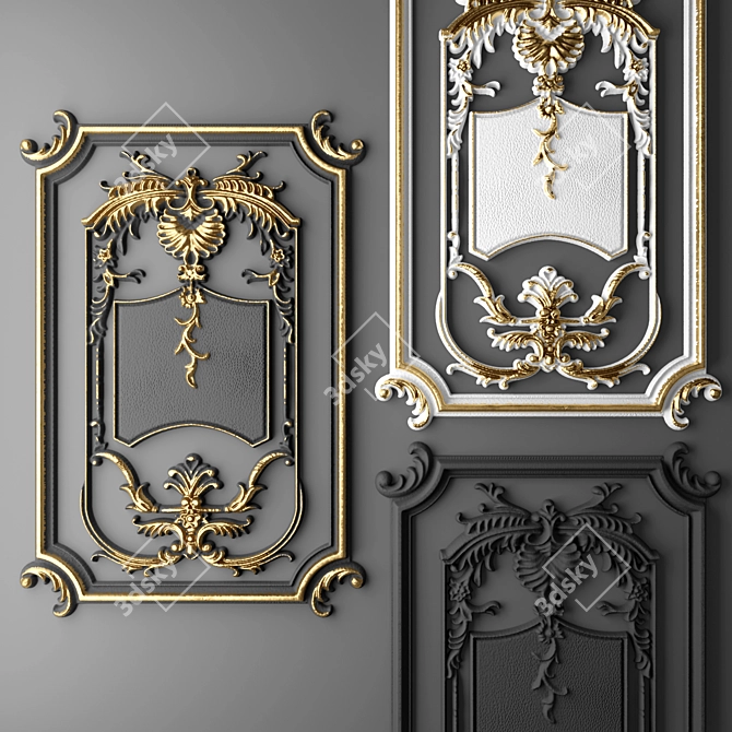  Elegant Stucco Frame 3D model image 1