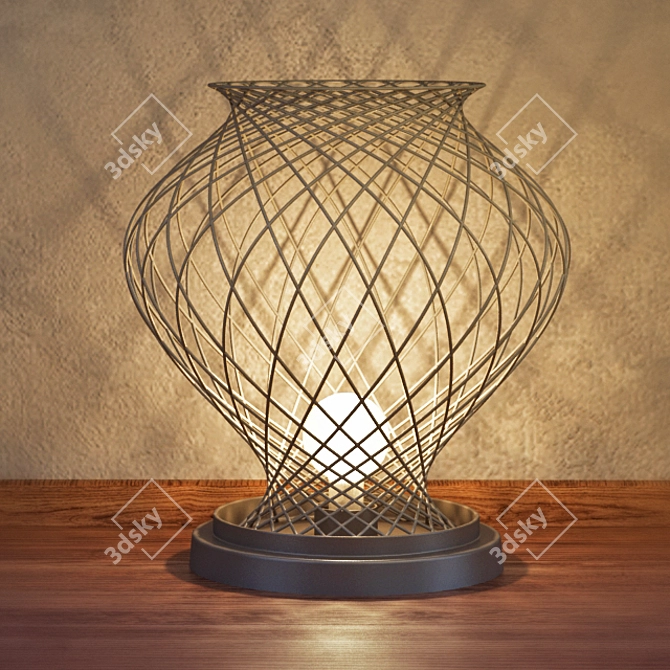 Elegant Metal Desk Lamp 3D model image 1