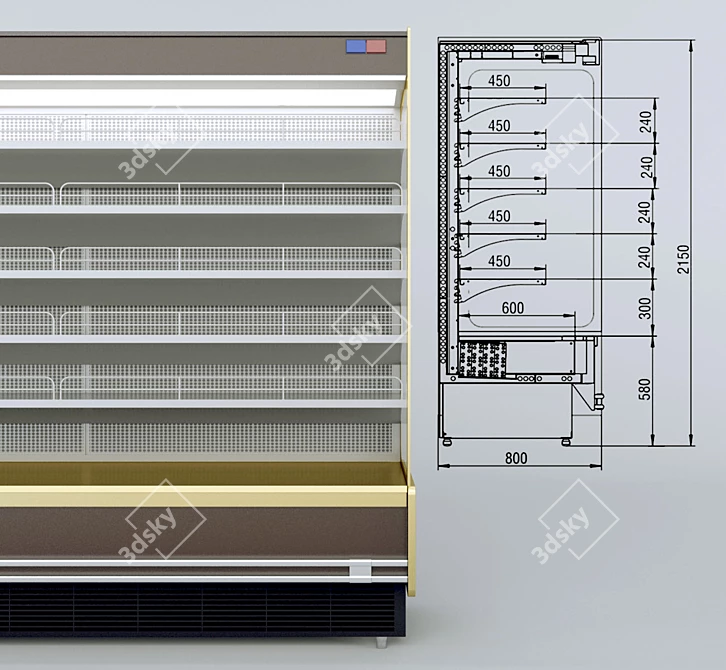 Elegant Display Showcase 3D model image 2