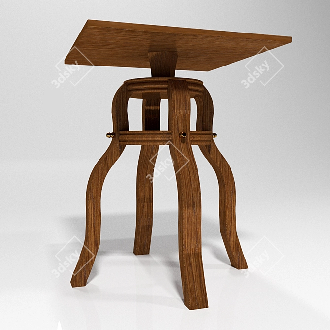 Modern Table Stand 3D model image 2