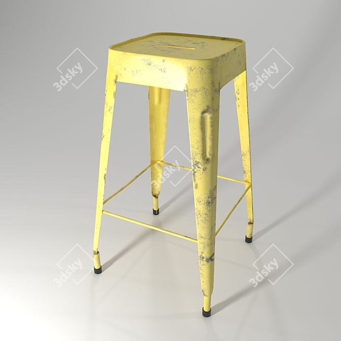 Elegant James Bar Chair 3D model image 1