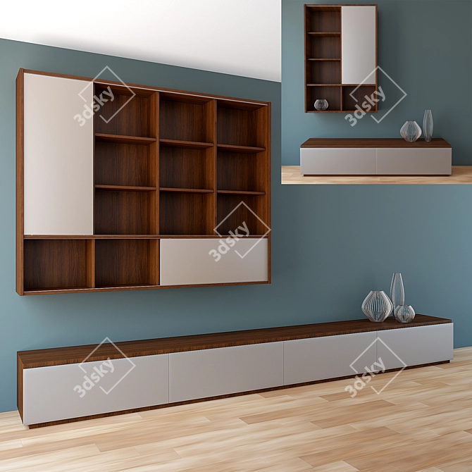 Cubus Sliding Door Living System 3D model image 1