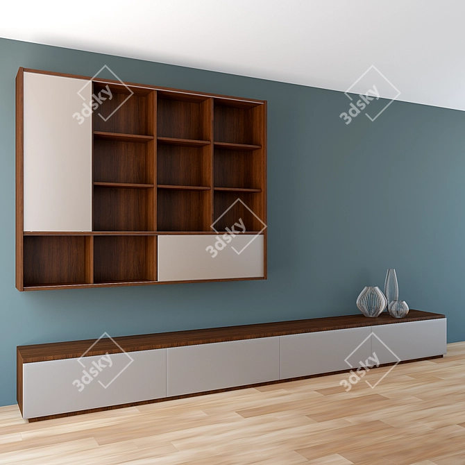 Cubus Sliding Door Living System 3D model image 3