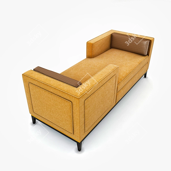 LowPoly Turbo Couch 3D model image 3