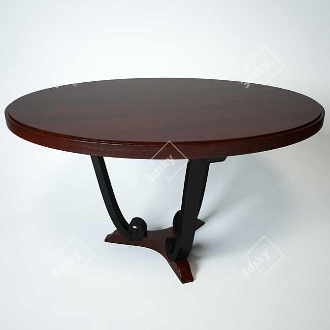 Elegant Navour Dining Table 3D model image 1