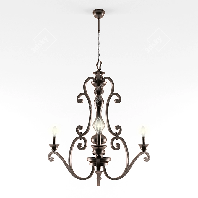 Kichler Mithras 3-Light Mini Chandelier 3D model image 1