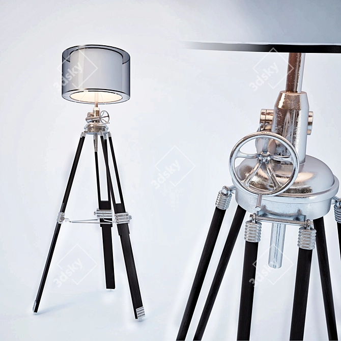 Ansel Tripod Floor Lamp 3D model image 1