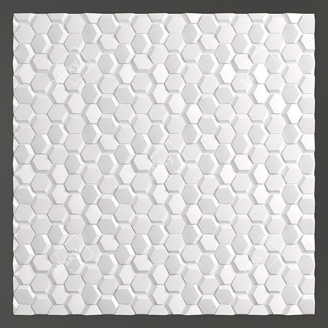 Seamless Plaster Wall Panel 3D model image 1