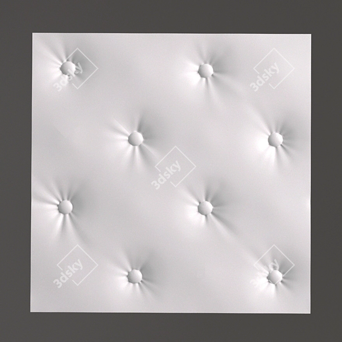 Elegant Embossed Plaster Panel 3D model image 2