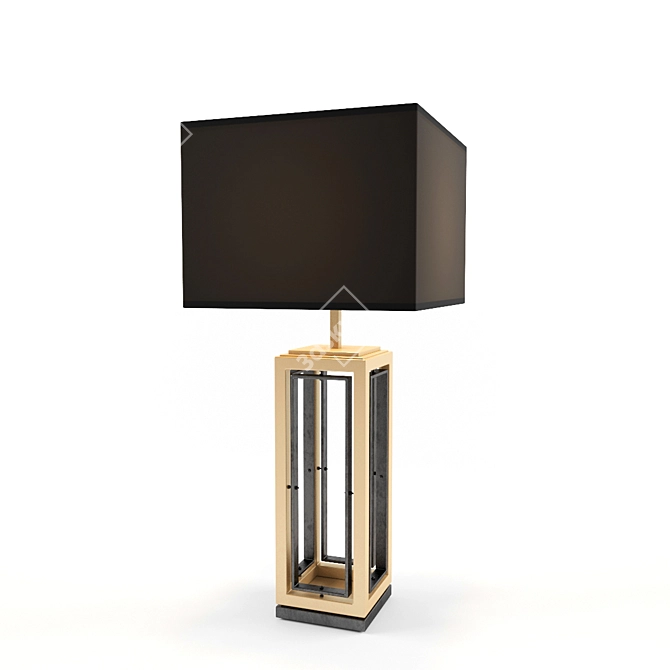 Elegant Eichholtz Art Deco Table Lamp 3D model image 1
