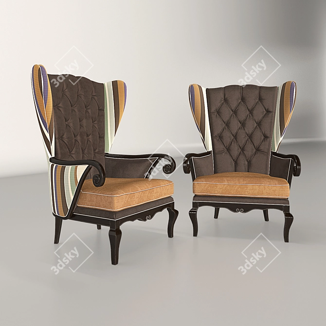 Cozy Fireide Chair 3D model image 2