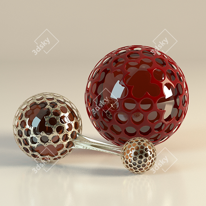 Sculptural Spheroid Decor 3D model image 1