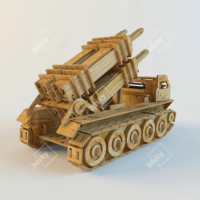  Plywood Guided Missile System 3D model image 2