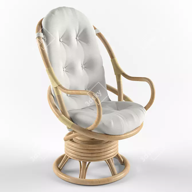 Outdoor Rattan Rocking Chair 3D model image 1