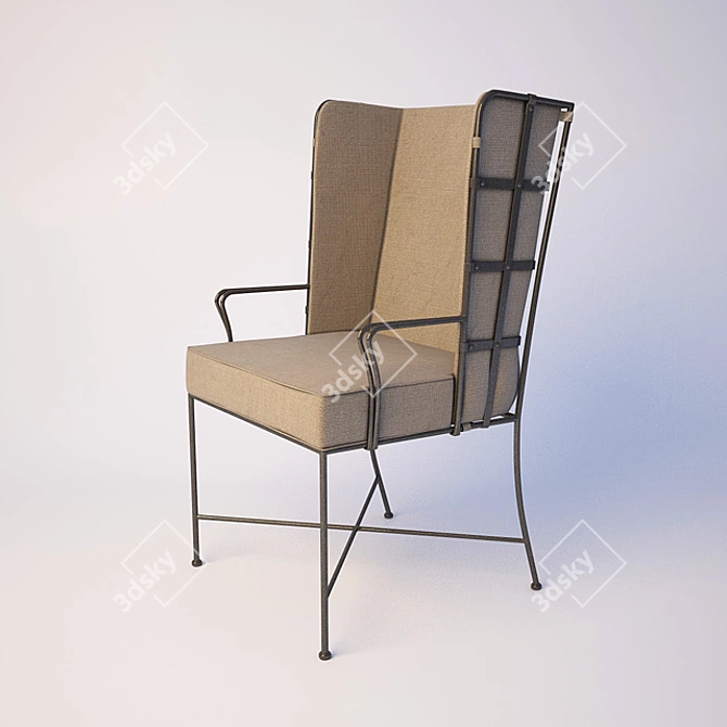 Title: Rugged Caracole Armchair 3D model image 1