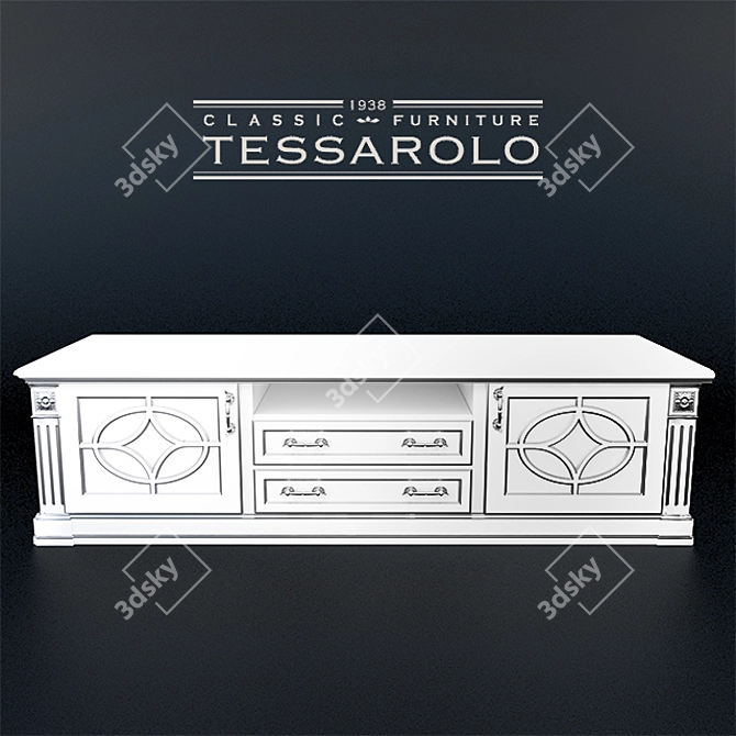 Minimalist Oak Drawers 3D model image 1