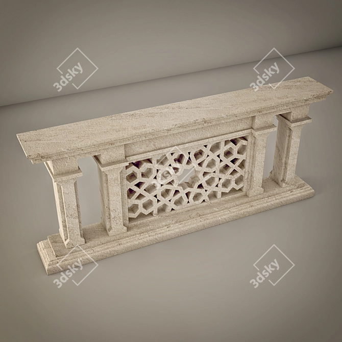 Exquisite Ethnic Balustrade 3D model image 2