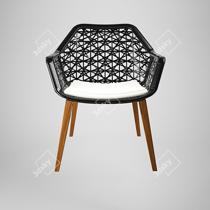 Designer Dining Chair 3D model image 1