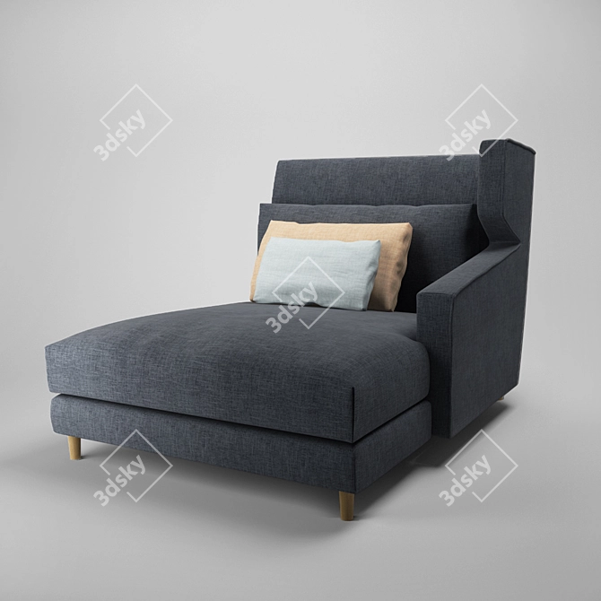 Cozy Compact Sofa 3D model image 1